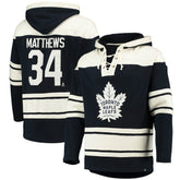 Auston Matthews Toronto Maple Leafs '47 Player Name & Number Lacer Pullover Hoodie - Blue - NHL