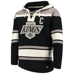 Wayne Gretzky Los Angeles Kings '47 Retired Player Name & Number Lacer Pullover Hoodie - Black - NHL