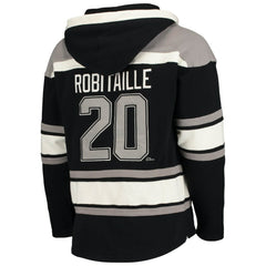 Luc Robitaille Los Angeles Kings '47 Retired Player Name & Number Lacer Pullover Hoodie - Black - NHL