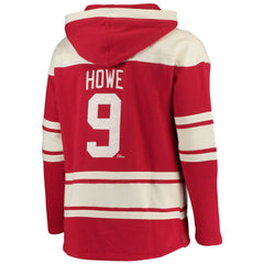Gordie Howe Detroit Red Wings '47 Retired Player Name & Number Lacer Pullover Hoodie - Red - NHL