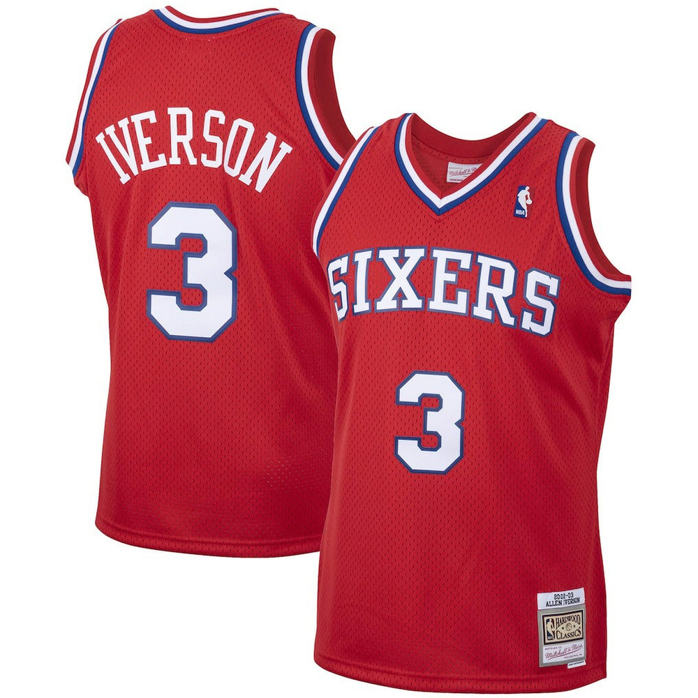 Allen Iverson Philadelphia 76ers 2002/03 Hardwood Classics Swingman Jersey Red - NBA