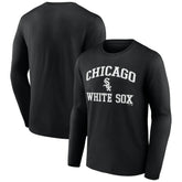 Men's Black Chicago White Sox Team Heart & Soul Long Sleeve T-Shirt T-shirts - MLB