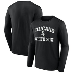 Men's Black Chicago White Sox Team Heart & Soul Long Sleeve T-Shirt T-shirts - MLB