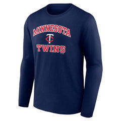 Men's Navy Minnesota Twins Team Heart & Soul Long Sleeve T-Shirt T-shirts - MLB