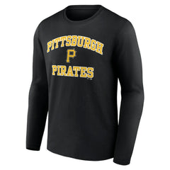 Men's Black Pittsburgh Pirates Team Heart & Soul Long Sleeve T-Shirt T-shirts - MLB