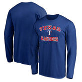 Men's Royal Texas Rangers Team Heart & Soul Long Sleeve T-Shirt T-shirts - MLB