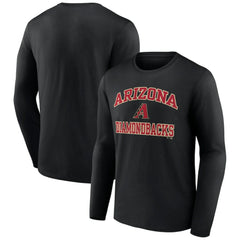 Men's Black Arizona Diamondbacks Team Heart & Soul Long Sleeve T-Shirt T-shirts - MLB