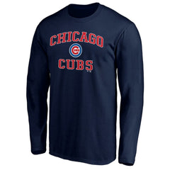 Men's Navy Chicago Cubs Team Heart & Soul Long Sleeve T-Shirt T-shirts - MLB