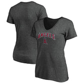 Los Angeles Angels Fanatics Women's Team Logo Lockup V-Neck T-Shirt - MLB
