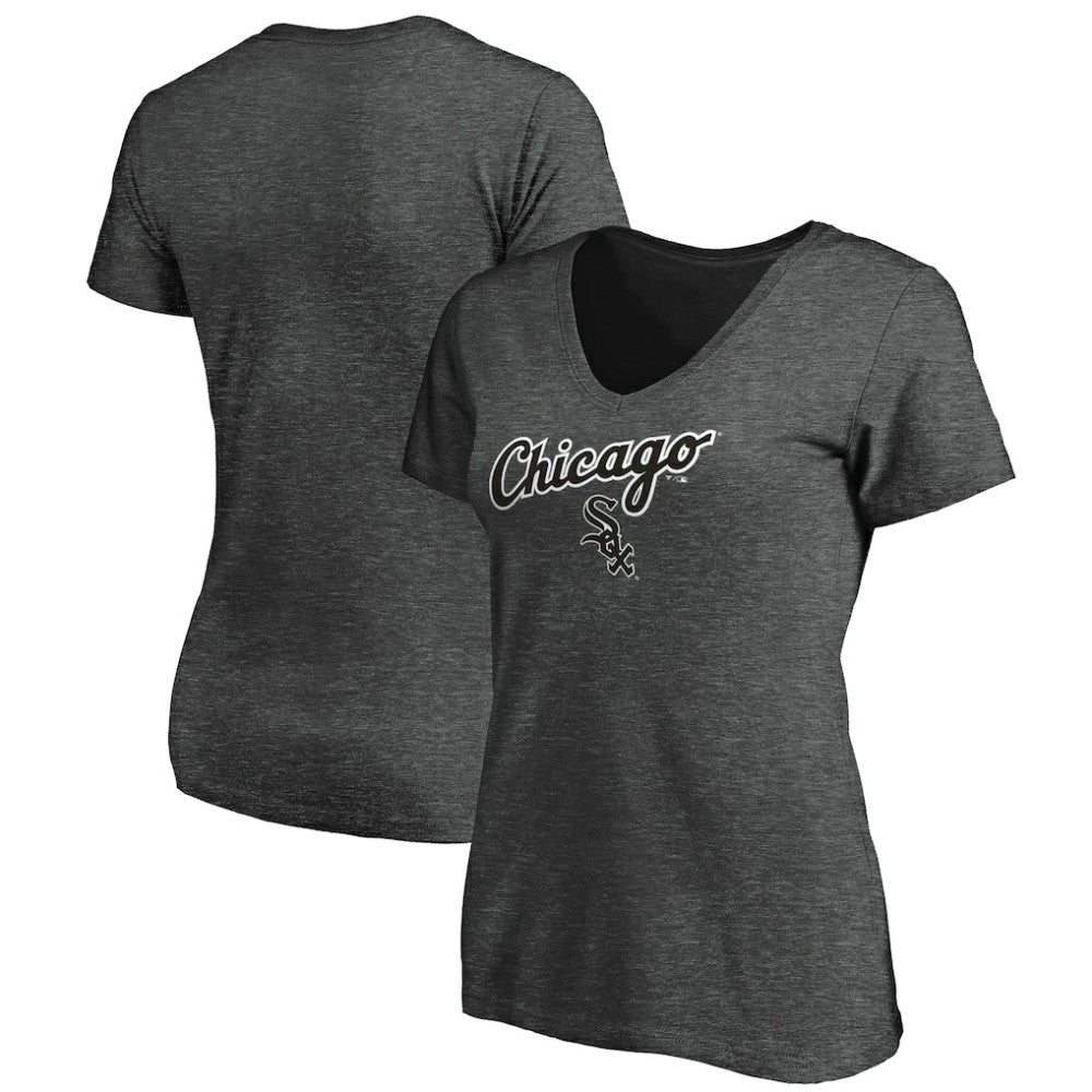 Chicago White Sox Fanatics Women's Team Logo Lockup V-Neck T-Shirt - MLB