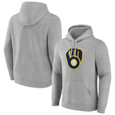 Milwaukee Brewers Official Logo Fitted Pullover Hoodie - MLB