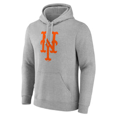 New York Mets Official Logo Fitted Pullover Hoodie - MLB