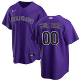 Colorado Rockies Nike Alternate Replica Custom Jersey - MLB