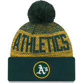Athletics New Era Authentic Collection Sport Cuffed Knit Hat with Pom - MLB