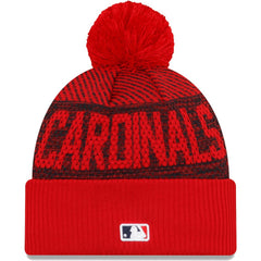St. Louis Cardinals New Era Authentic Collection Sport Cuffed Knit Hat with Pom - MLB