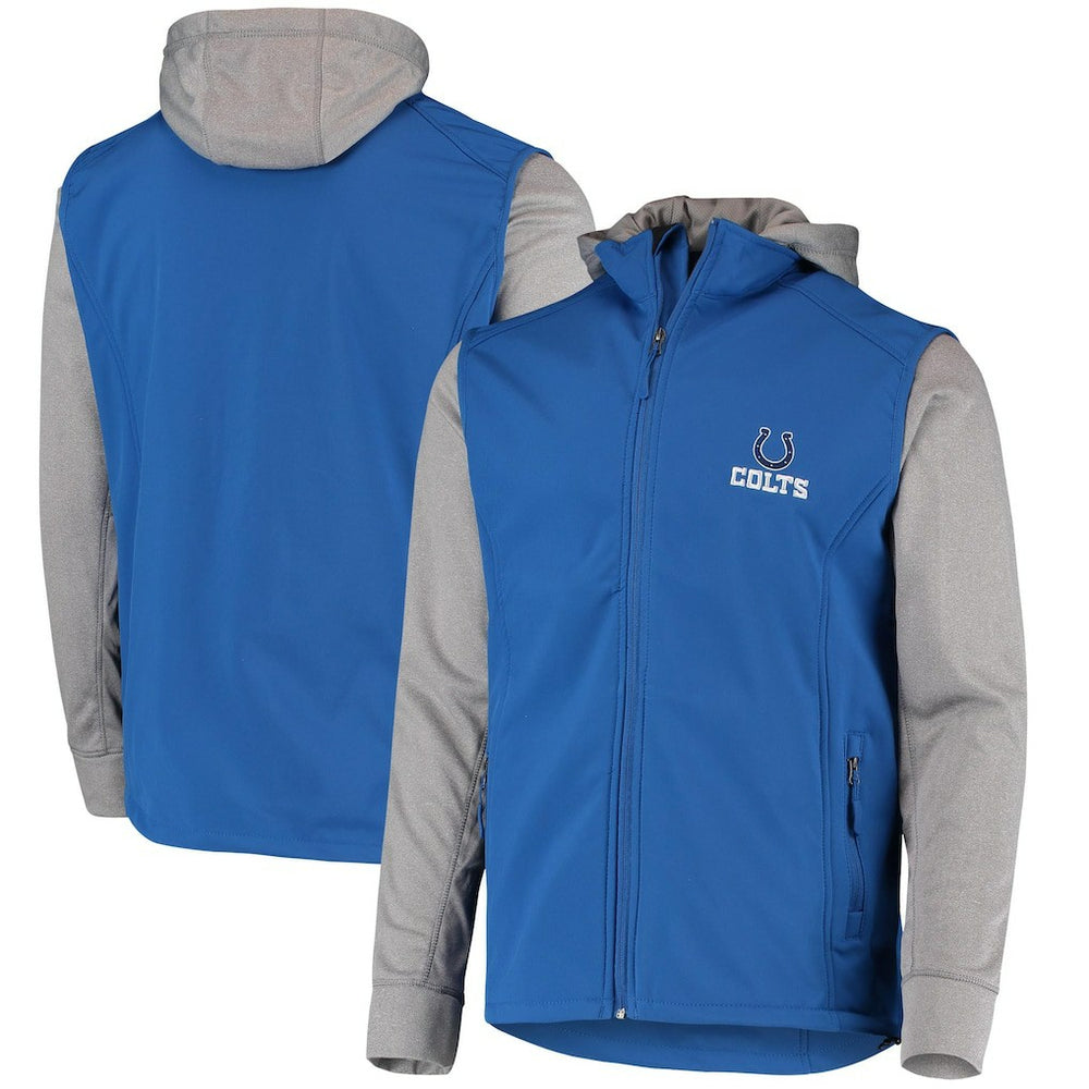 Indianapolis Colts Dunbrooke Alpha Full-Zip Jacket Royal/Gray | NFL