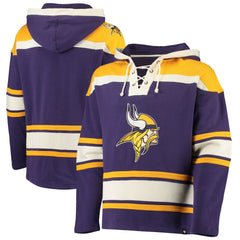 Minnesota Vikings '47 Lacer V-Neck Pullover Hoodie Purple/Gold | 47 brand