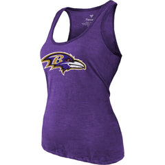 Lamar Jackson Baltimore Ravens Majestic Threads Women's Name & Number Tri-Blend Tank Top Heathered Purple | NFL