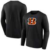 Cincinnati Bengals Primary Team Logo Long Sleeve T-Shirt Black | NFL