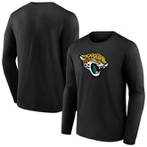 Jacksonville Jaguars Primary Team Logo Long Sleeve T-Shirt Black | NFL