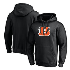 Cincinnati Bengals Primary Logo Fitted Pullover Hoodie Black | NFL