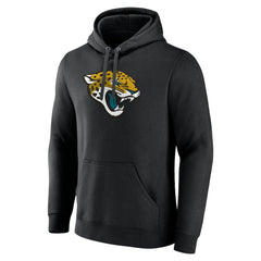 Jacksonville Jaguars Primary Logo Fitted Pullover Hoodie Black | NFL