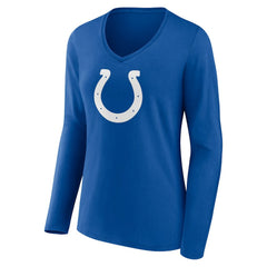 Indianapolis Colts Women's Primary Team Logo Long Sleeve V-Neck T-Shirt Royal | NFL