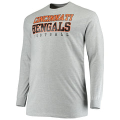 Cincinnati Bengals Big & Tall Practice Long Sleeve T-Shirt Heathered Gray | Fanatics