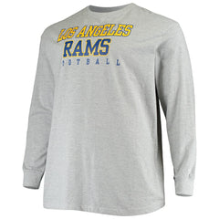 Los Angeles Rams Big & Tall Practice Long Sleeve T-Shirt Heathered Gray | Fanatics