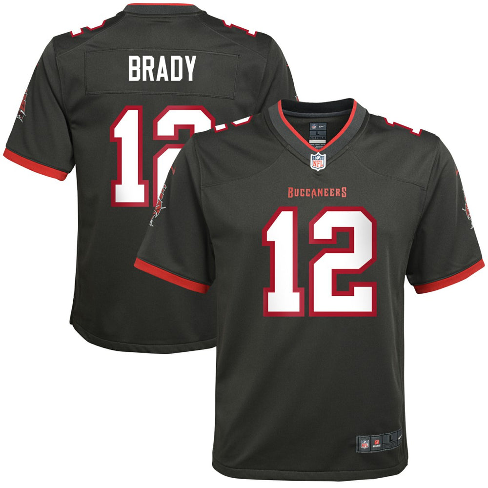 Tom Brady Tampa Bay Buccaneers Youth Alternate Game Jersey Pewter | Nike for Sale
