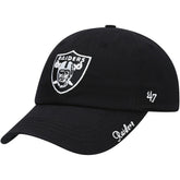 Las Vegas Raiders '47 Women's Miata Clean Up Primary Adjustable Hat Black | 47 brand