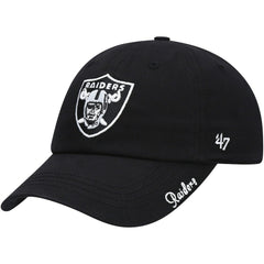 Las Vegas Raiders '47 Women's Miata Clean Up Primary Adjustable Hat Black | 47 brand