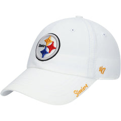 Pittsburgh Steelers '47 Women's Miata Clean Up Logo Adjustable Hat White | 47 brand