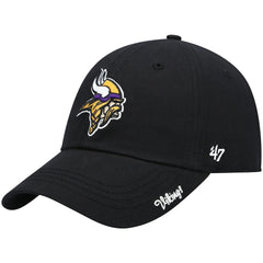 Minnesota Vikings '47 Women's Miata Clean Up Secondary Adjustable Hat Black | 47 brand