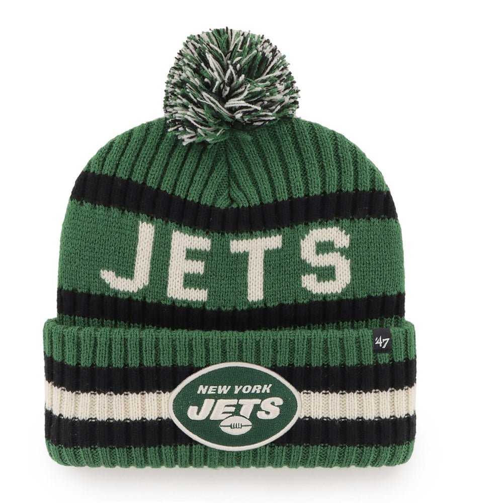 New York Jets '47 Bering Cuffed Knit Hat with Pom Green | 47 brand
