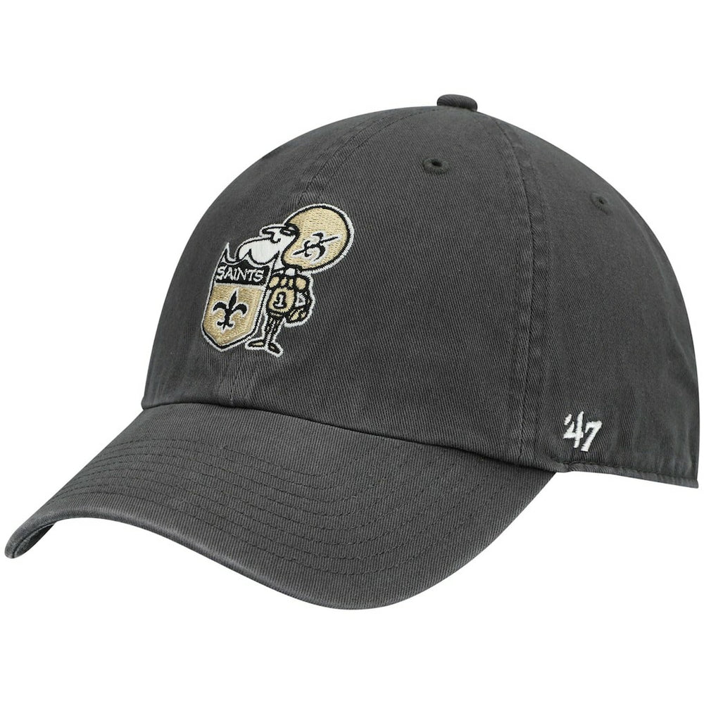 New Orleans Saints '47 Clean Up Adjustable Hat Charcoal | 47 brand