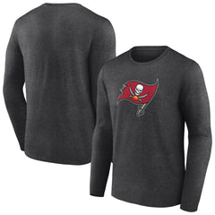 Tampa Bay Buccaneers Primary Team Logo Long Sleeve T-Shirt Charcoal | NFL