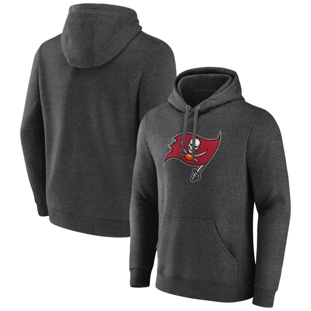 Tampa Bay Buccaneers Primary Logo Fitted Pullover Hoodie Charcoal | NFL