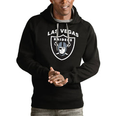Las Vegas Raiders Antigua Team Victory Pullover Hoodie Black | NFL
