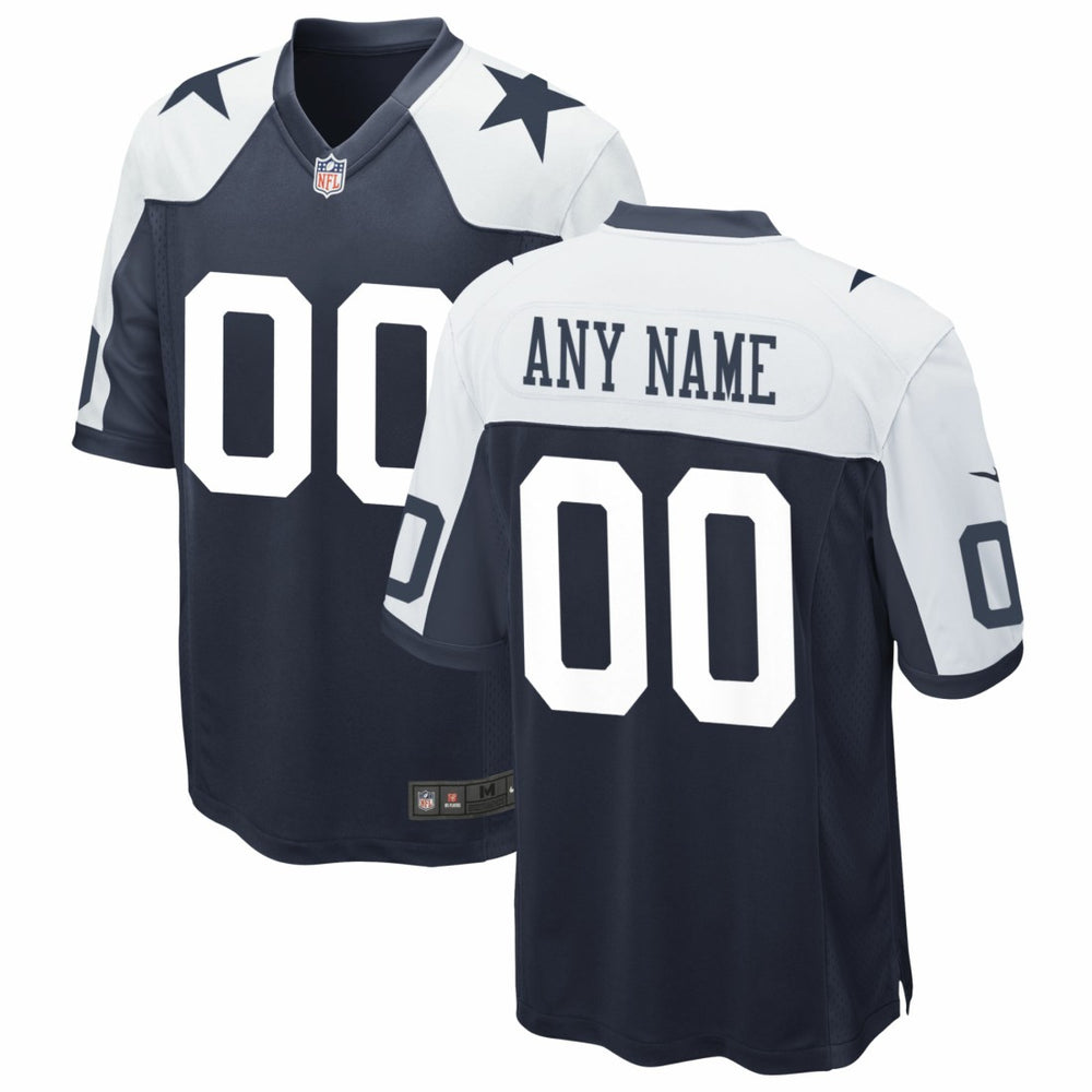 Dallas Cowboys Alternate Custom Game Jersey Navy | Nike for Sale