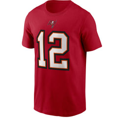Tom Brady Tampa Bay Buccaneers Name & Number T-Shirt Red | Nike for Sale