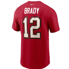 Tom Brady Tampa Bay Buccaneers Name & Number T-Shirt Red | Nike for Sale