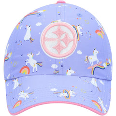 Pittsburgh Steelers '47 Girls Preschool Unicorn Clean Up Adjustable Hat Purple | 47 brand