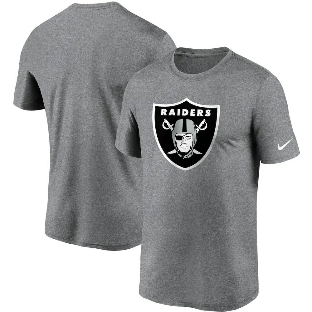 Las Vegas Raiders Logo Essential Legend Performance T-Shirt Heathered Charcoal | Nike for Sale