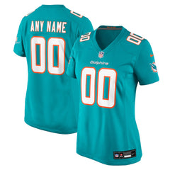 Miami Dolphins Women's Custom Game Jersey Aqua | Nike for Sale