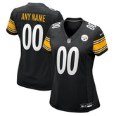 Pittsburgh Steelers Women's Custom Game Jersey Black | Nike for Sale
