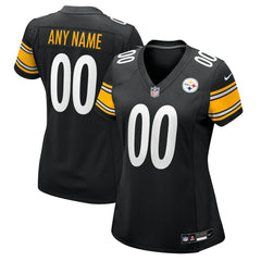 Pittsburgh Steelers Women's Custom Game Jersey Black | Nike for Sale