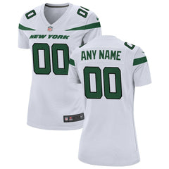 New York Jets Women's Custom Game Jersey White | Nike for Sale