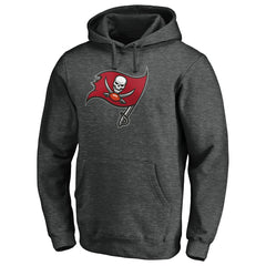 Tampa Bay Buccaneers Primary Logo Pullover Hoodie Heather Charcoal | NFL