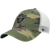 Las Vegas Raiders '47 Branson Trucker Clean Up Hat Camo | 47 brand